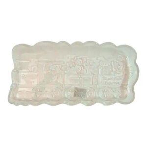 Gorham Crystal North Pole Express Serving Tray Germany